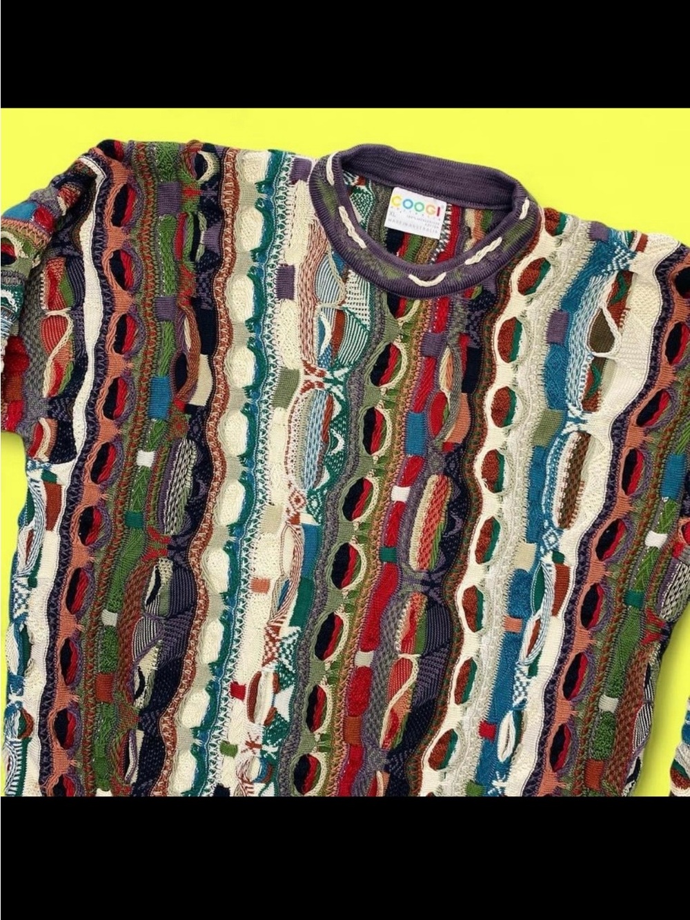 COOGI Men's Textured Cable Knit Sweater XL practically new - Picture 2 of 6